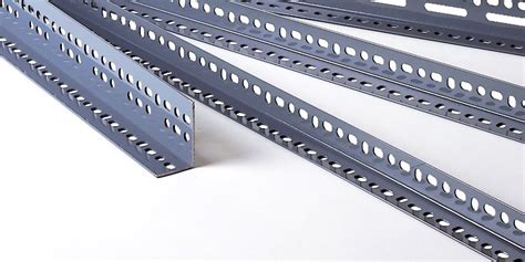 Slotted Angle for shelving and construction .
